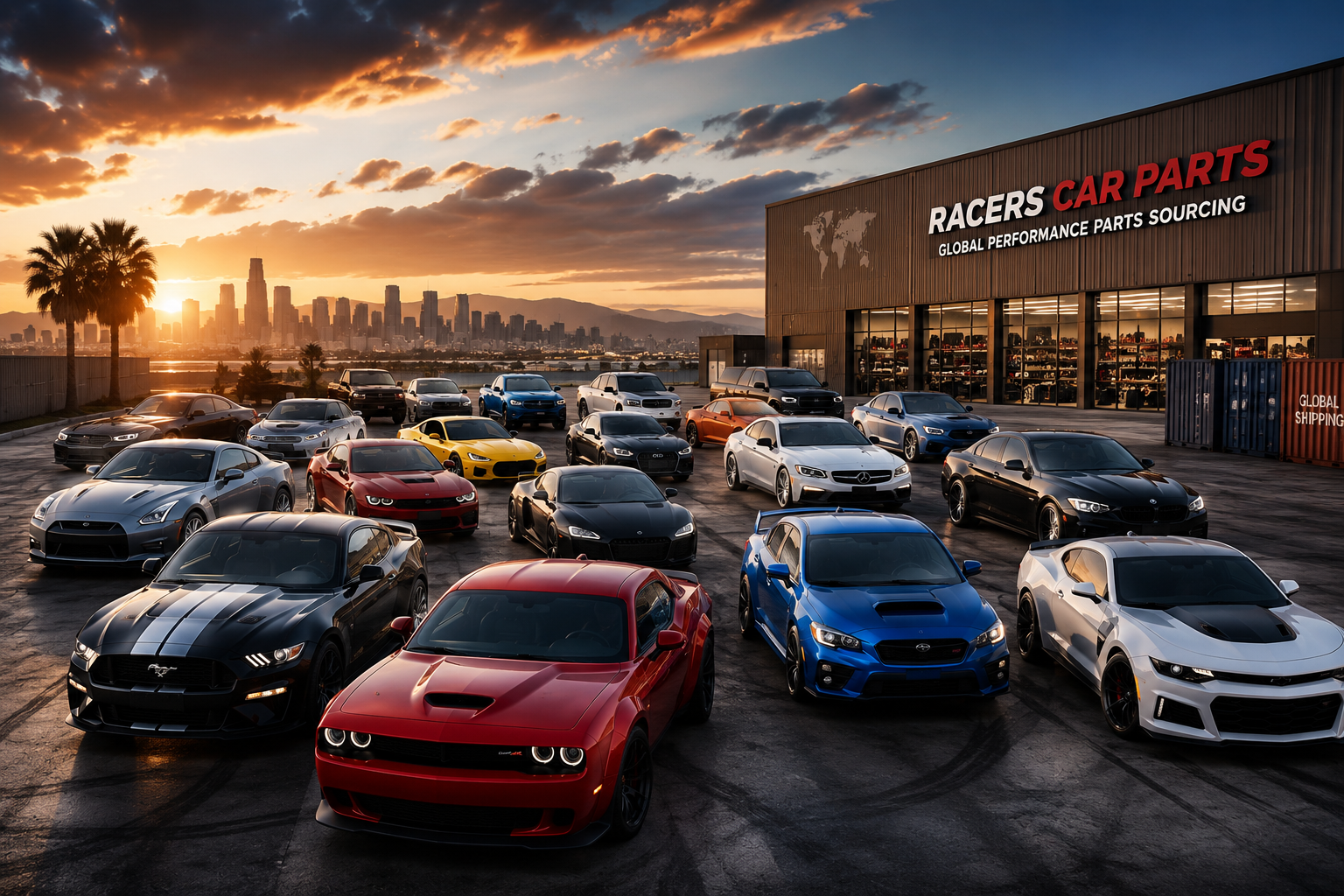 Racers Car Parts facility and vehicle fleet